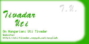 tivadar uti business card